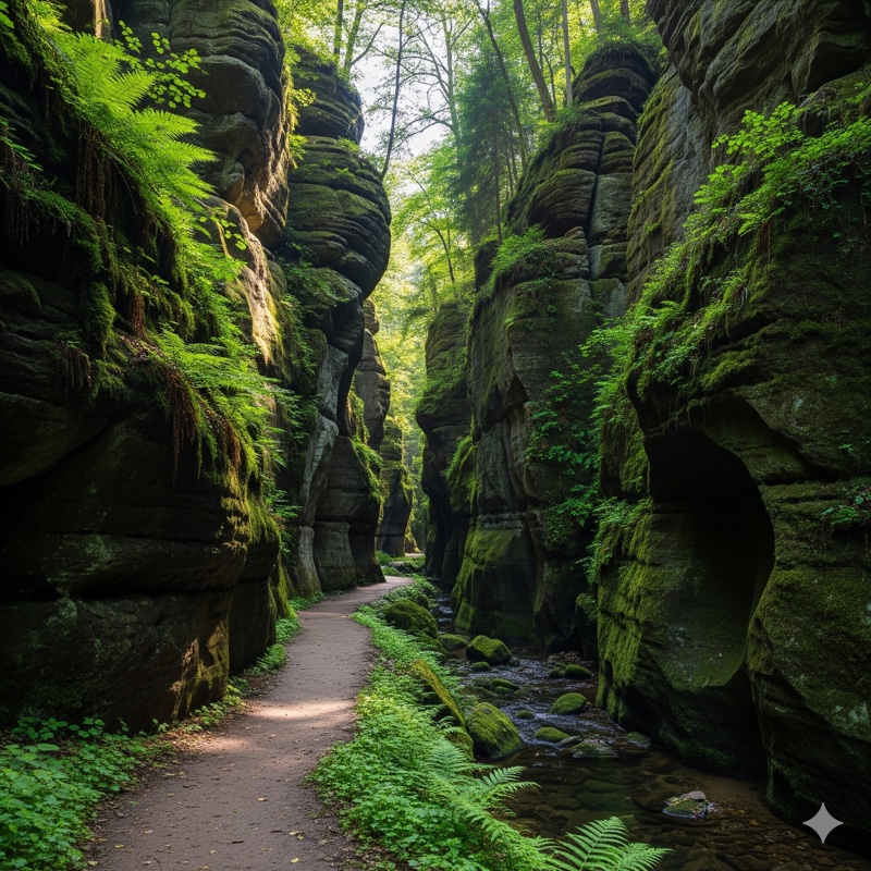 Wollefsschlucht (Vlčí rokle) v regionu Müllerthal