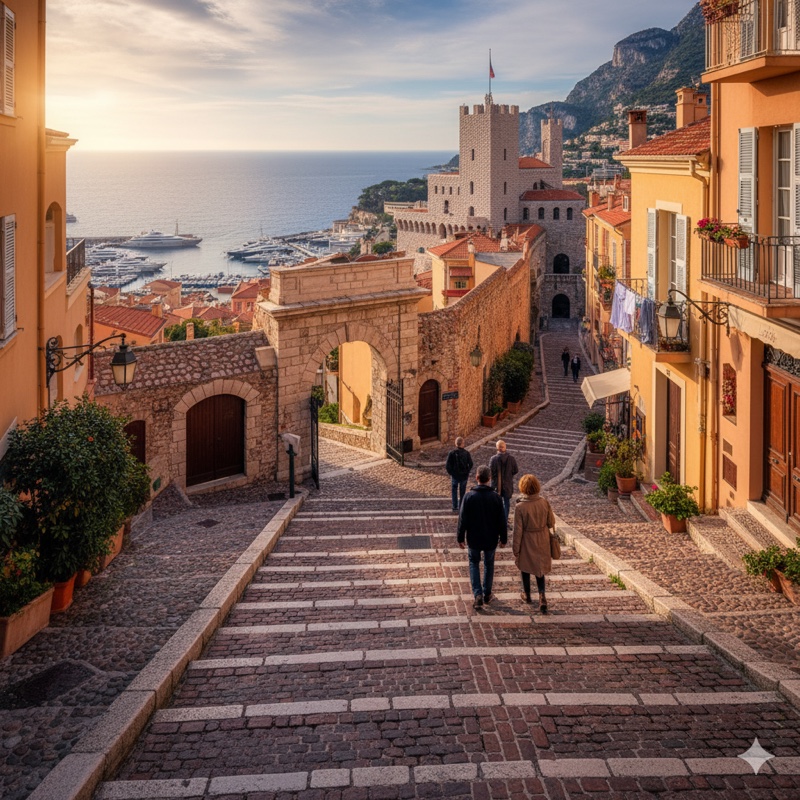 Les "Rampe Major" a Skryté Uličky Monaco-Ville